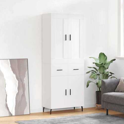  Visoka komoda bijela 69 5x34x180 cm konstruirano drvo Cijene