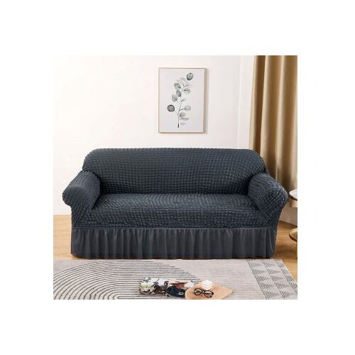 HOMEMATES 1+1 gratis retro pokrivač za dvosede i kauče od 145cm do 185cm - Siva Cene