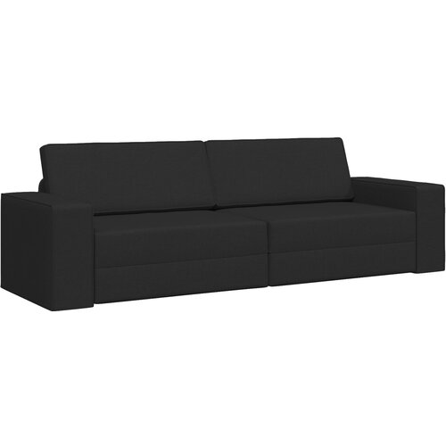 VidaXL Kauč Krevet 2-u-1 Crni 245x150x60.5 cm Tkanina Slike