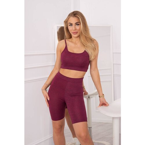 Kesi Set of sports top + fuchsia leggings Slike
