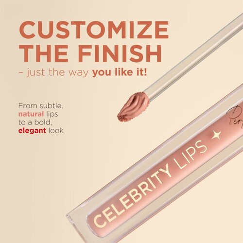 Eveline Cosmetics Celebrity Lips dolgoobstojna tekoča mat &amp;scaron;minka odtenek 02NW 4 ml Slike
