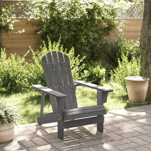 vidaXL Stolica Adirondack siva 69 x 85 x 90,5 cm od masivne jelovine Cijene