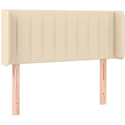  Uzglavlje s u&amp;scaron;ima krem 83x16x78/88 cm od tkanine Slike