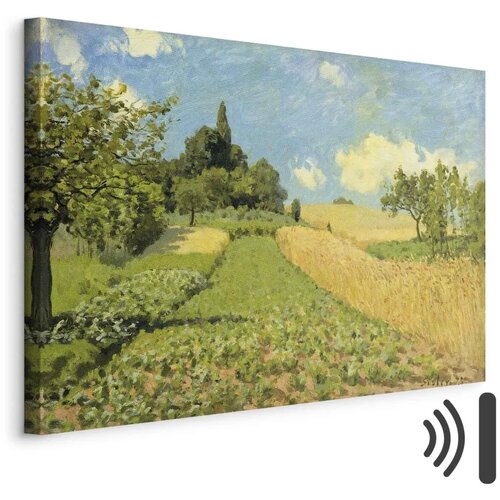  Slika - Alfred Sisley &ndash; Grain fields on the hills of Argenteuil 120x80 Akustična Cijene