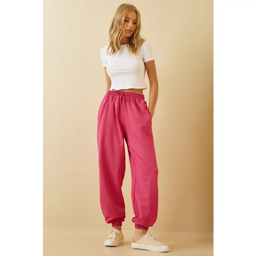 Happiness İstanbul Women's Pink Loose Jogging Sweatpants