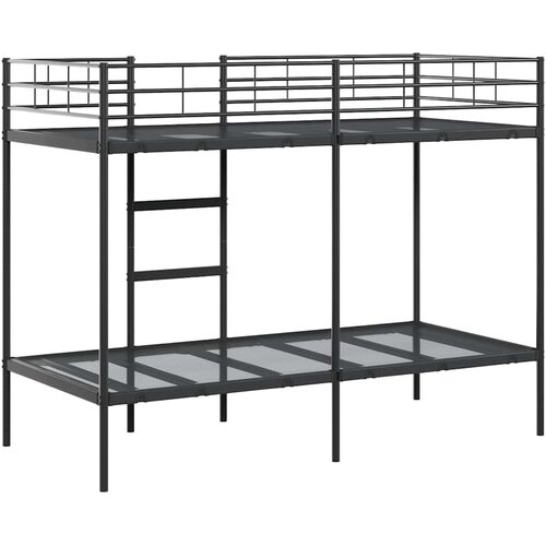  Krevet na kat bez madraca crni 90x200 cm čelik Slike