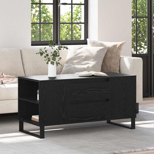 vidaXL Klubska miza Črna Orehovina 102 x 44,5 x 50 cm Konstruiran les Cene