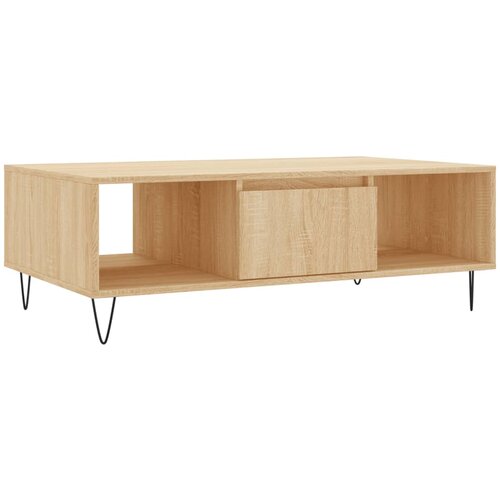 Maison Chic Klubska mizica - kavna mizica - Nizka mizica sonoma hrast 104x60x35 cm inženirski les, (21752823) Slike