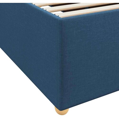 okvir za krevet s madracem plava 180 x 200 cm tkanina Slike