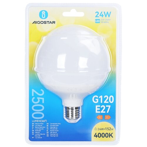 Aigostar led sijalica G120 E27/24W/230V 4000K Slike