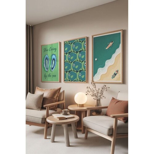 WALLXPERT Ç-300852 - 3040 set dekorativnih slika u više boja (3 komada) Cene