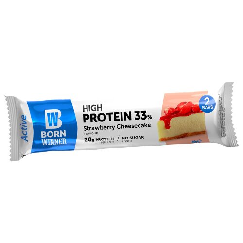 BORN WINNER Active Protein Proteinska pločica Strawberry Cheesecake 2x30g Cene