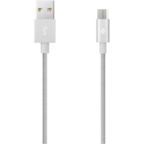 Ttec Kabel - Micro USB to USB (1,20m) - Silver - Alumi Cable Slike