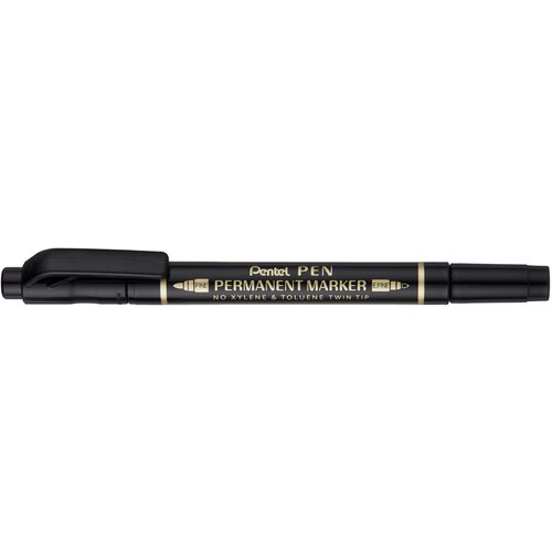 Pentel Permanentni marker dvojna konica, črn, (21656279) Slike