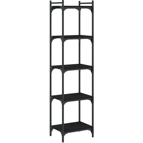 Maison Chic Knjižna omara - Knjižni regal 5-nadstropna črna 40x30x154 cm inženirski les, (21725685) Cene