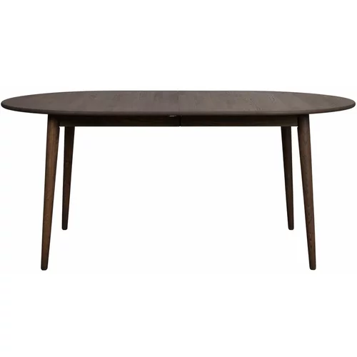 Rowico Temno rjava raztegljiva jedilna miza iz masivnega hrasta 105x170 cm Tyler –