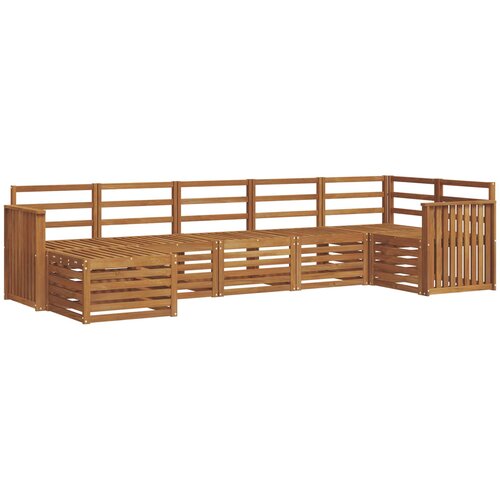  Set vanjskih sofa 7 kom. Prirodna 306 x 128,5 x 73 cm Slike