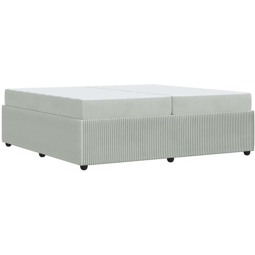  Krevetna konstrukcija Svijetlo siva 200 x 200 cm tkanina Svjetlosiva Slike
