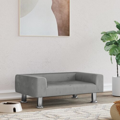 VidaXL Krevet za pse svjetlosivi 70x45x26 5 cm bar&amp;scaron;unasti Slike