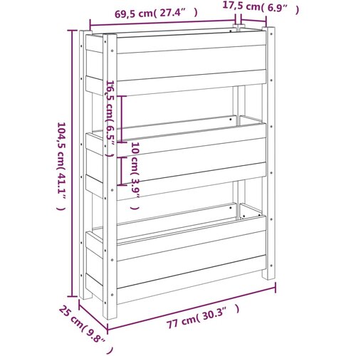  Sadilica 77x25x104,5 cm od masivne borovine Slike