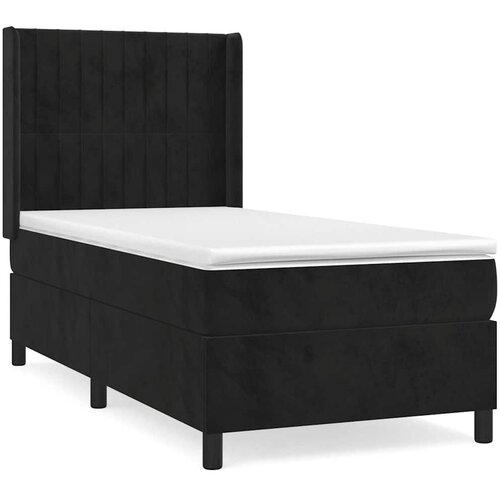 Box spring krevet s madracem crni 90x190 cm bar&amp;scaron;unasti Slike