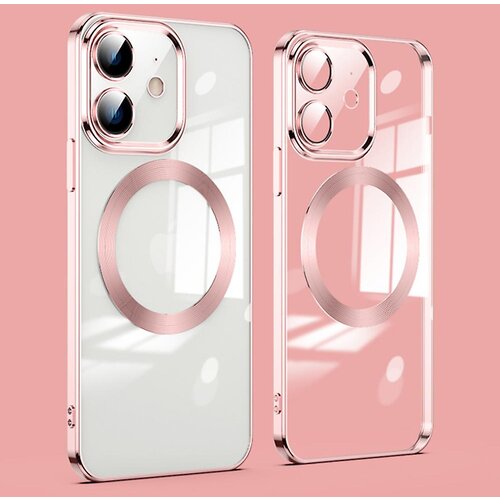 INORCO Za iPhone 11 Funda magnetica para tel&amp;eacute;fono Protector de lente de vidrio Acr&amp;iacute;lico + TPU Galvanoplastia transparente Cubierta de tel&amp;eacute;fono transparente, (22037154) Slike