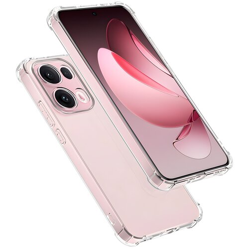 Techsuit Silikonska futrola s ojačanim rubovima za Oppo Reno13 Pro - Prozirna Cijene
