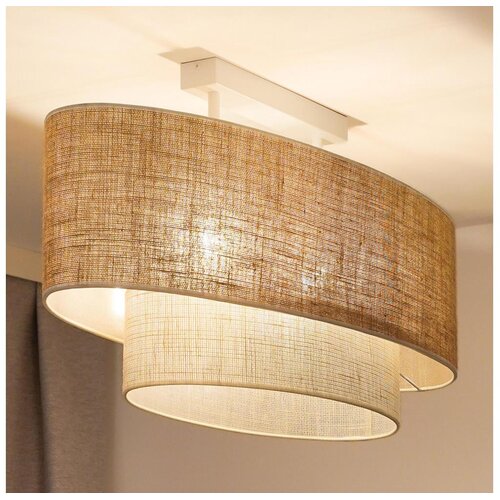  Duolla - Plafonski luster DOUBLE OVAL YUTE 2xE27/15W/230V braon/krem Cene