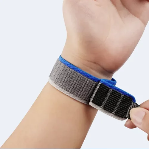 Dux ducis YJ – woven nylon strap for Apple Watch 42/44/45/49mm Blue/Grey