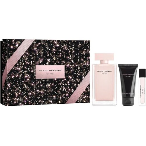 Narciso Rodriguez For Her Gift Set ( EDP 100 ml + BL 50 ml + EDP 10 ml ) Slike