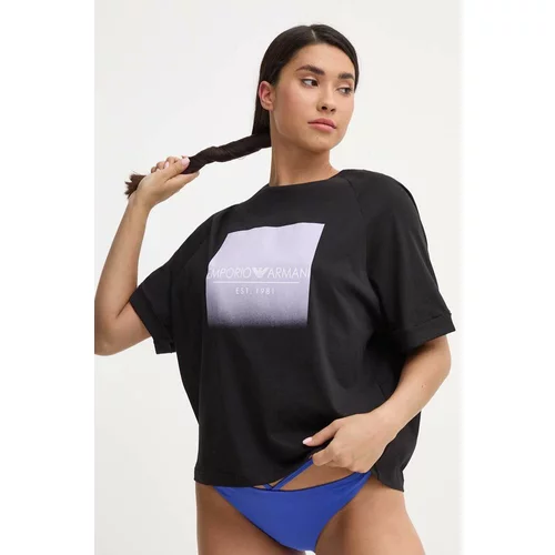 Emporio Armani Underwear Pamučna homewear majica boja: crna, 164829 4R255