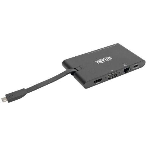 TRIPP LITE U442-DOCK3-B priključna stanica i replikator porta za prijenosno računalo Žičano USB 3.2 Gen 2 (3.1 Gen 2) Type-C Crno Slike