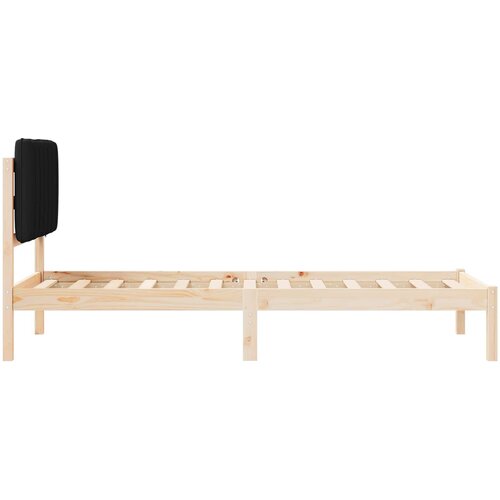  Krevetni okvir s tapiciranim uzglavljem Crna 75 x 190 cm Slike