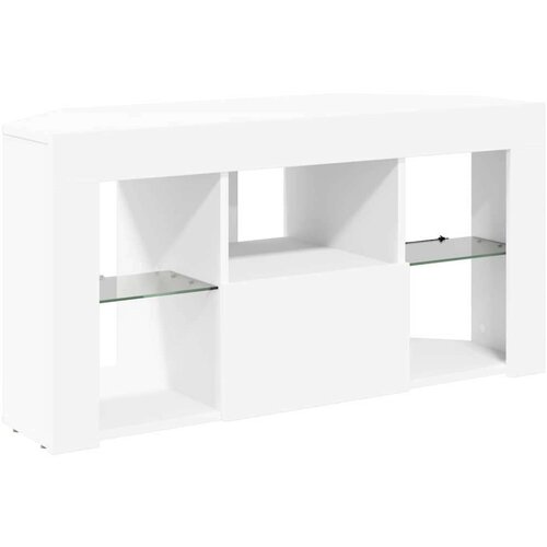  Kotni LED TV ormar Bijelo 100 x 40 x 50 cm Konstruirano drvo Slike