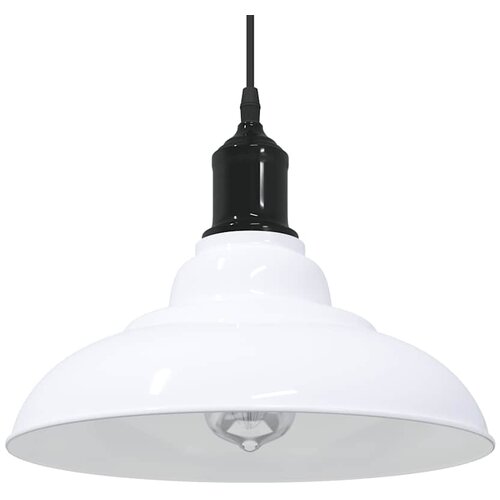 VidaXL Visilica podesiva po visini E27 sjajno bijela &amp;Oslash; 31 cm metal Slike