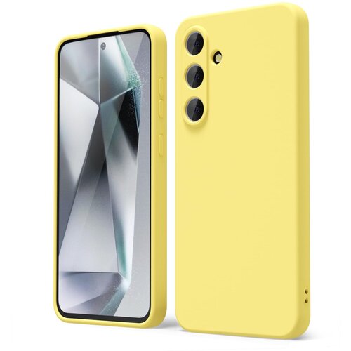  Gumijasti / gel etui Matte za Samsung Galaxy A55 - fluorescentno rumeni Slike