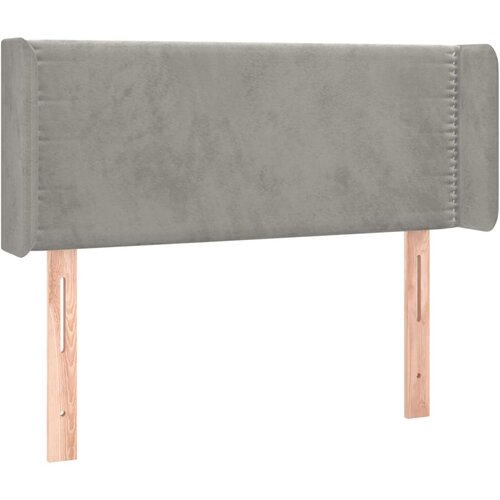 Maison Chic vzglavna omarica - nočna omarica - posteljna omarica z u&amp;scaron;esi svetlo sivo 83x16x78/88 cm žamet, (21712423) Slike