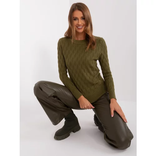 Fashion Hunters Classic khaki sweater with long sleeves