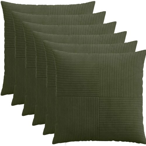  Presvlaka za jastuk 6 pcs ALMELO Zelena 70 x 70 cm Kord Cene