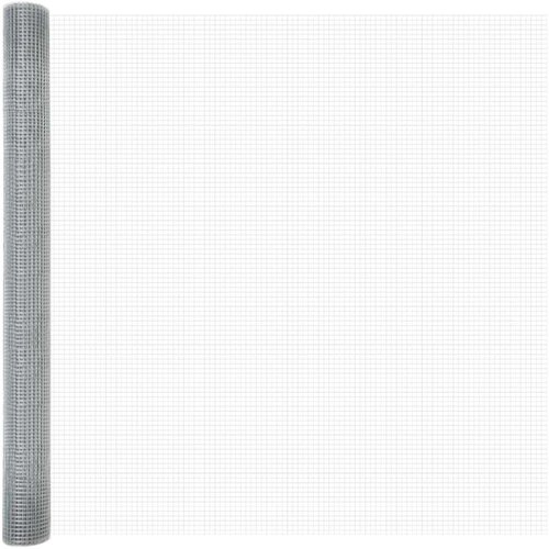 VidaXL zavarena žičana ograda s 13 flanged stupovima 1.5x50 m pocinčani čelik Slike