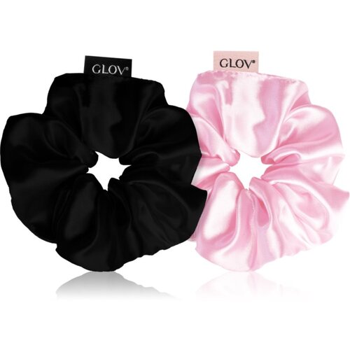 Glov Satin Scrunchies M elastike za lase Pink/Black 2 kos Slike