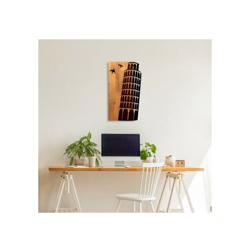 Wallity zidna dekoracija Pisa Tower, 32cmx58cmx3cm, Hrast Cene