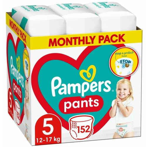 Pampers pelene Pants Monthly pack S5 MSB 12-17 kg 152 kom. Slike