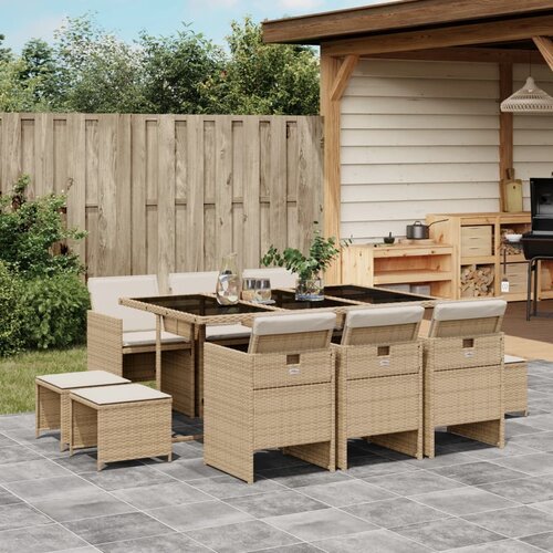  13-dijelni vrtni blagovaonski set s jastucima poliratan Slike