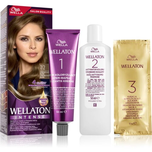Wella ton Intense permanentna barva za lase z arganovim oljem odtenek 7/2 Matte Medium Blond 1 kos Cene