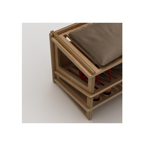 Hanah home Stalak za cipele Jolly, 44x42x44 cm, Smeđa Slike