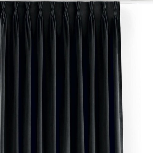 Filumi Črna žametna zavesa za delno zatemnitev 140x250 cm Velto &amp;ndash; Slike