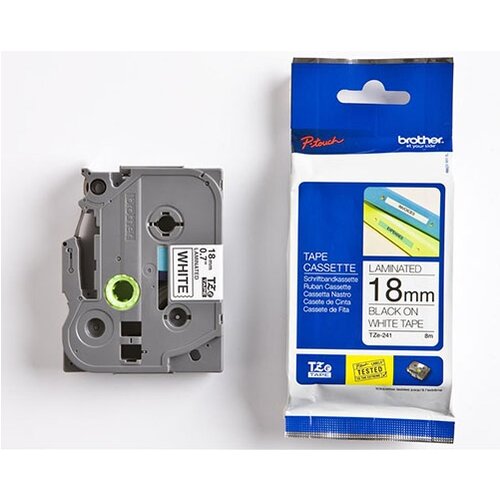 Brother trak PT TZE241 bel/črn 18mm BRTZE241 Cene