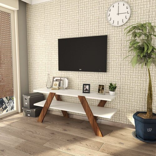 Woody Fashion TV komoda Basic-146, 120x45x33,1 cm, bijela Cene