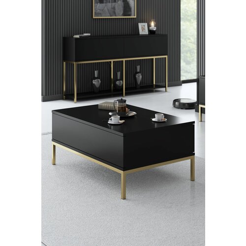 HANAH HOME lord - black, gold blackgold coffee table Slike